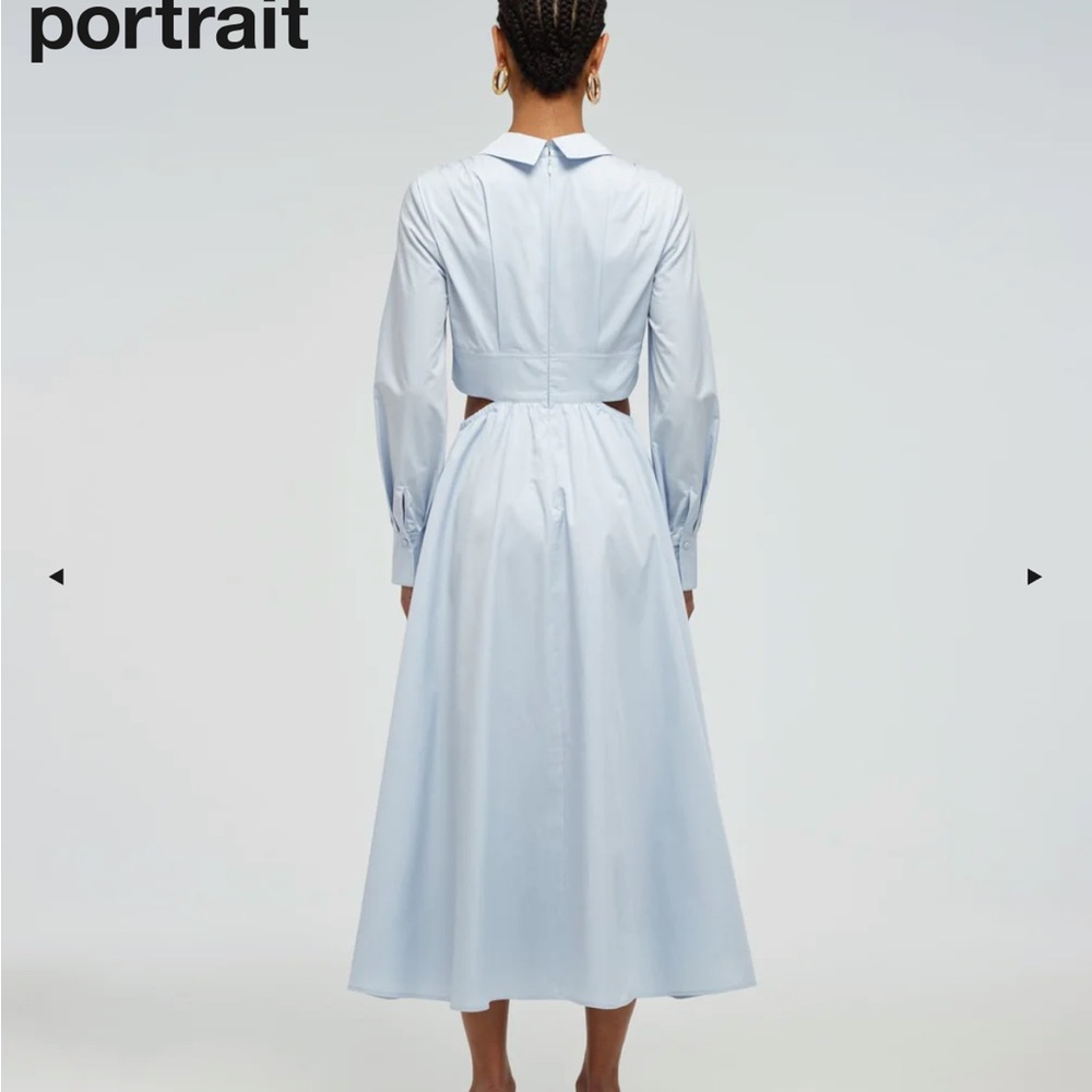 Self-Portrait Blue midi cut out dress - Picture 3 of 5